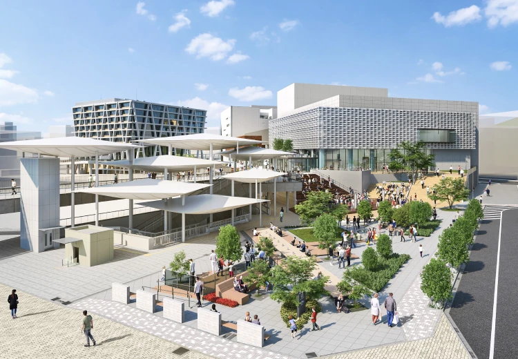 駅前広場イメージCG 出典:箕面市 2020年12月発表